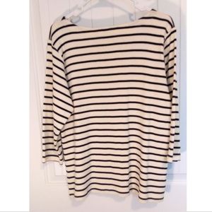 LL Bean 100% cotton stripe top XL